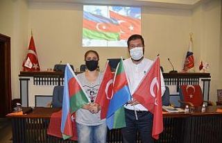 Azerbaycan’da işgalden kurtulan bir şehirle Sındırgı...