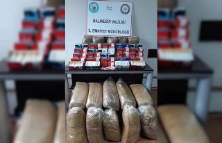 Balıkesir’de polis 130 kilo kaçak tütün ele...