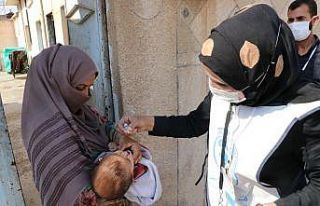 Barış Pınarı bölgesindeki çocuklar aşılandı