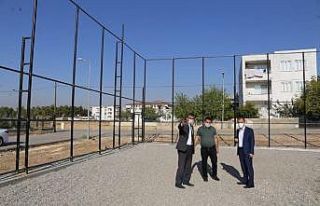 Başkan Kılınç semt sahasında incelemelerde bulundu