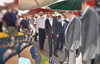 Başkan Oprukçu’dan semt pazarına Covid-19 denetimi