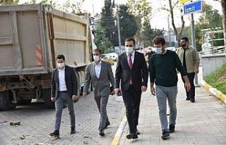 Başkan Özlü ilçedeki çalışmaları yakından...