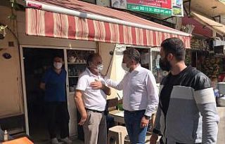 Başkan Sandal, esnafı ziyaret etti