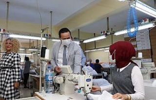 Başkan Yanmaz tekstil atölyelerini ziyaret etti