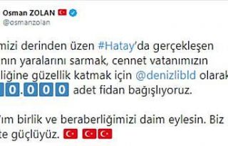 Başkan Zolan’dan Hatay’a 10 bin nefes