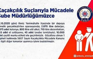 Başkent’te kaçak temizlik malzemesi operasyonu