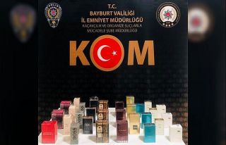 Bayburt’ta 30 şişe kaçak parfüm ele geçirildi