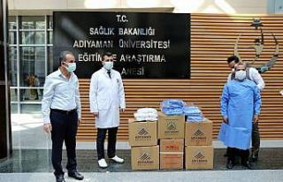 Belediyeden sağlıkçılara malzeme desteği