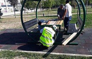 Bingöl’de tahrip edilen parklar onarılıyor