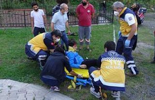 Bisikletli çocuğa otomobil çarptı