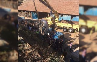 Boyabat’ta otomobil fabrika alanına uçtu: 1 yaralı