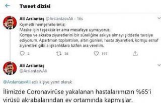 Burdur Valisi: "Vakaların yüzde 65’i virüsü...