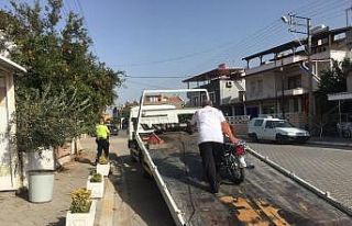 Burhaniye’de polisten motosiklet denetimi