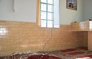 Çan Küçüktepe Köyü camiinde hasar tespiti yapıldı