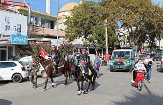 Çan’da Cumhuriyet Bayramı atlı süvarilerle kutlandı