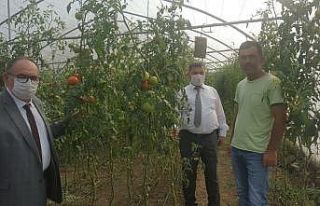 Çataklı çiftçiler ile bir araya geldi