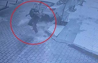 Çay içerken başına beton parçaları yağdı