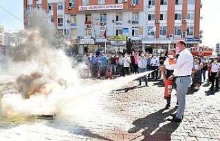 Çiğli Belediyesinde yangın tatbikatı