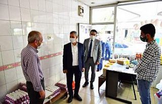 Çınar, işyerlerinde incelemelerde bulundu