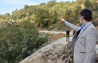 Dağlıca bölgesinde yol yapım ve onarım çalışması