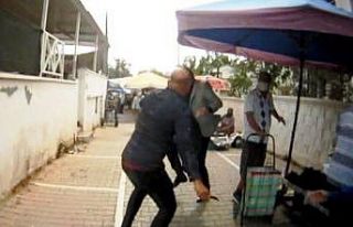 Didim’de zabıta müdürüne saldırı anı kameralara...