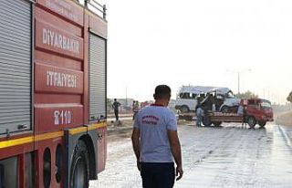 Diyarbakır’daki feci kaza güvelik kamerasına...