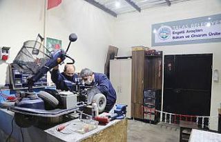 Engelli araçlarının bakım ve onarımı Talas Belediyesi’nden