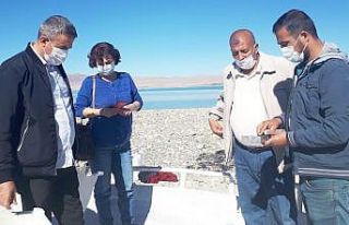 Erçek Gölü’nün karaya çıkış noktaları denetlendi
