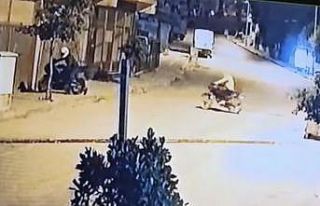Evin önünden yapılan motosiklet hırsızlığı...