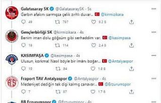 Futbol kulüplerinin başlattığı İstiklal Marşı...