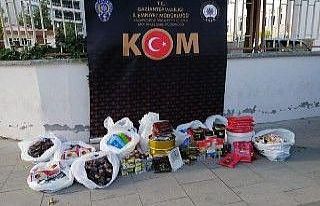 Gaziantep’te 182 kilo gümrük kaçağı nargile...