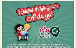 Gediz gençlik merkezine EBA erişim noktası