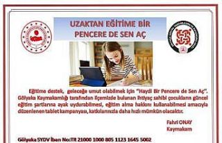 Gölyaka Kaymakamlığından uzaktan eğitime bir...