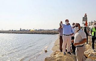 Gültak, Karaduvar’daki sahil düzenleme çalışmalarını...