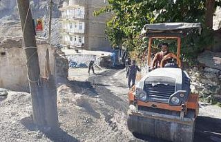 Hakkari’de asfalt yama çalışmaları sürüyor