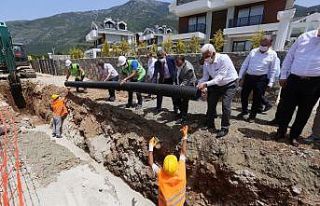 Hisarönü-Ovacık kanalizasyon hattının yüzde...