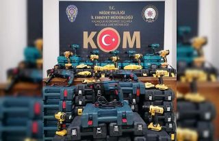 Kamyonette kaçak matkaplar ele geçirildi