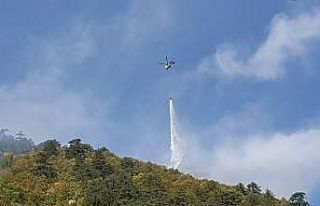 Karabük’teki orman yangınına uçak ve helikopterle...