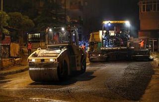 Kartal’da asfalt serim çalışmaları devam ediyor