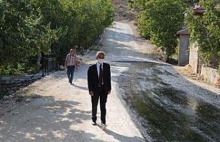 Kazancı beldesinde asfalt ve kaldırım çalışmaları...