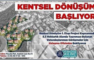 Kentsel dönüşüm icmal listesi askıya çıkarıldı