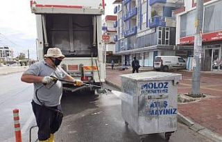 Kepez’de 3 ayda 14 bin çöp konteynerinin dezenfekte...