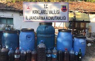 Kırklareli’de 760 litre sahte alkol ele geçirildi