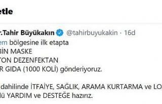 Kocaeli’den deprem bölgesine maske, dezenfektan...