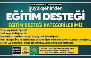 Konya Büyükşehir’den eğitim desteği