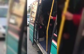 Konya’da Covid-19 denetimlerinde minibüste 17 fazla...