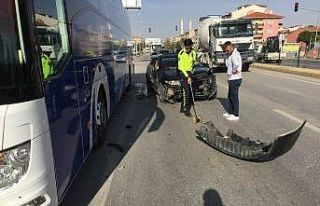 Konya’da üç aracın karıştığı kaza ucuz atlatıldı