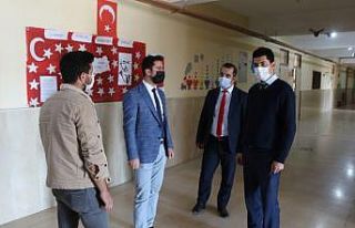 Köy okullarında korona virüs denetimi