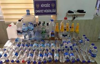 Köyceğiz’de 60 litre sahte alkol ele geçirildi