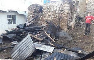 Köyde ekmek fırını yangını